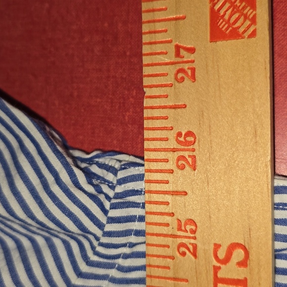 American Eagle Outfitters Blue White Stripe Long Sleeve Button Down Shirt Men - Picture 14 of 15